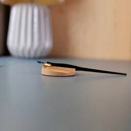 Handcrafted Wooden Pen Rest Minimalist Desk Accessory - thumbnail 3