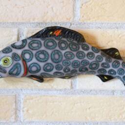 Ceramic Fish Wall Decor, Handmade Art, Fisherman Gift, Home Made To Order - thumbnail 3
