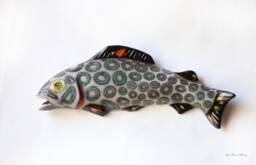 Ceramic Fish Wall Decor, Handmade Art, Fisherman Gift, Home Made To Order - thumbnail 1