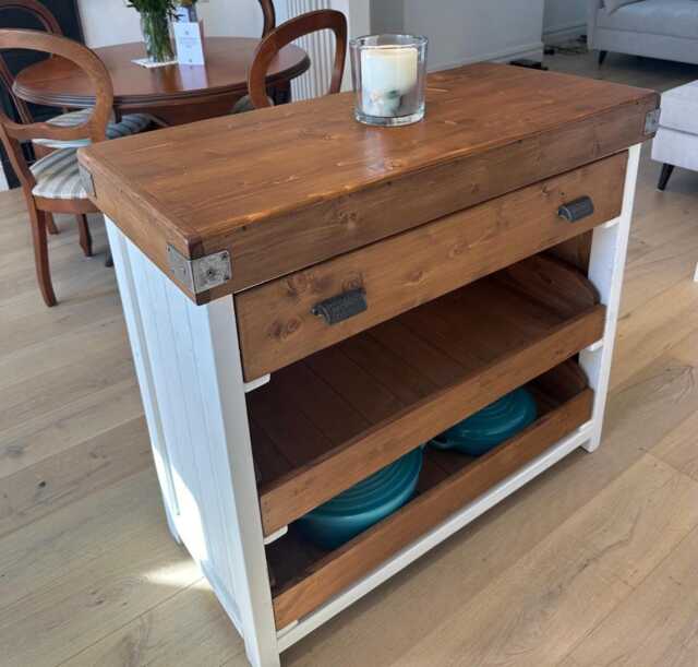 Butchers Block Style Kitchen Island - image 1