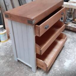 Butchers Block Style Kitchen Island - thumbnail 3