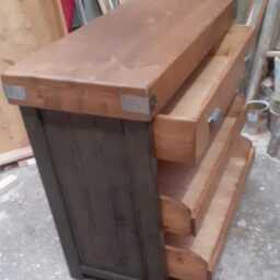 Butchers Block Style Kitchen Island - thumbnail 4