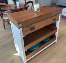 Butchers Block Style Kitchen Island - thumbnail 1