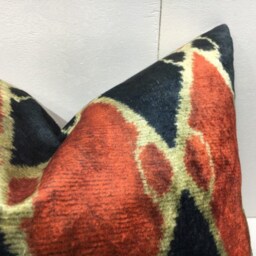 Silk Ikat Pillow Cover - 16x16, Handwoven Accent - thumbnail 2