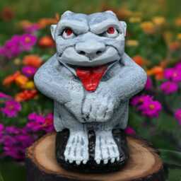 Stone Gargoyle Statue Concrete Monster Sculpture Cement Guardian Figurine Garden Animal Decoration Halloween Ornament Lover Gift - thumbnail 2