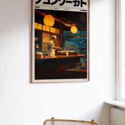 Japanese Sushi Bar Poster, Print, Food Art, Wall Kitchen Decor, Home Decor - thumbnail 2