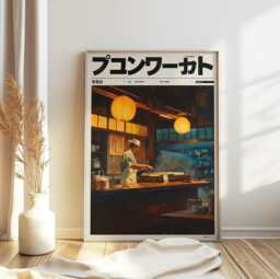 Japanese Sushi Bar Poster, Print, Food Art, Wall Kitchen Decor, Home Decor - thumbnail 1