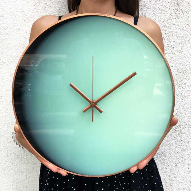 Uranus Planet Clock, Wall Glow in The Dark, Oversized Clock, Space Decor, Glass Wall Unusual Elegant Big Clock - image 1