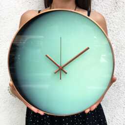 Uranus Planet Clock, Wall Glow in The Dark, Oversized Clock, Space Decor, Glass Wall Unusual Elegant Big Clock