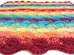 Rainbow Baby Blanket - Crochet Handmade By Rockinlola - thumbnail 1