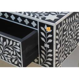Inlay Console Table Vintage Floral Design, Handicraft Tea - thumbnail 3