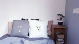 Personalized Embroidered Monogrammed Pillow Cover/Bohemian Home Decor Wedding Gift Family Monogram - thumbnail 1