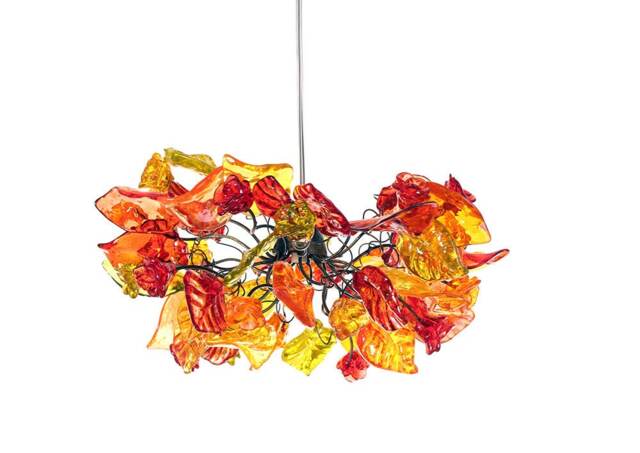 Floral Resin Pendant Lighting Modern Warm Color Chandelier - image 1