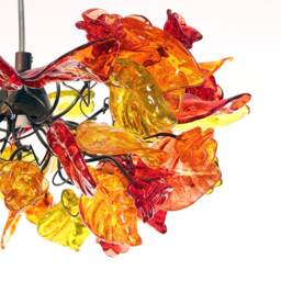 Floral Resin Pendant Lighting Modern Warm Color Chandelier - thumbnail 3