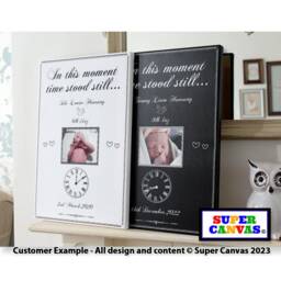 Baby Child Twins Personalised Family Photo Picture Framed Canvas Print Handmade Gift For Mum Dad Grandparents Christmas Birthday - thumbnail 1