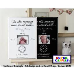 Baby Child Twins Personalised Family Photo Picture Framed Canvas Print Handmade Gift For Mum Dad Grandparents Christmas Birthday - thumbnail 3