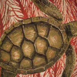 Sealife Turtle Woven Tapestry Cushion Cover Sham - thumbnail 2
