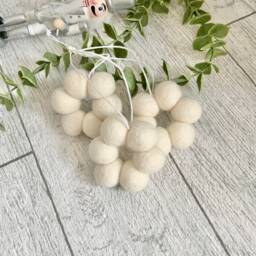 Christmas Felt Ball Bauble , Pom Tree Decoration, Colourful - thumbnail 2