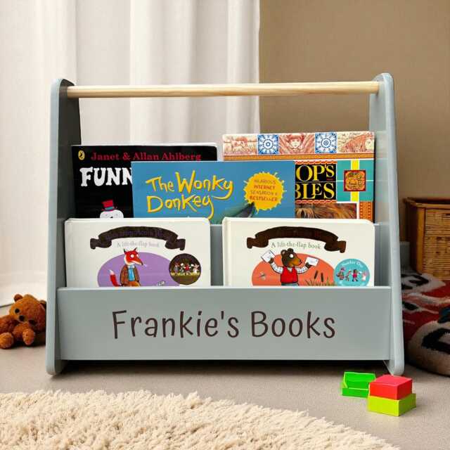Personalised Kids Bookcase - Custom Engraved Children's Book Storage - image 1