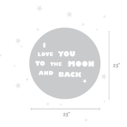 I Love You To The Moon & Back Quote Lettering Wall Decal - thumbnail 3
