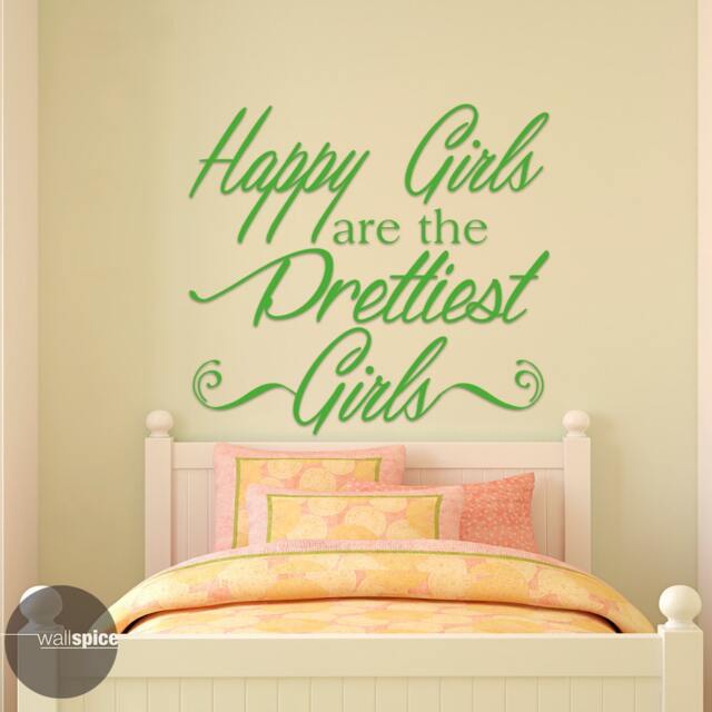 Happy Girls Are The Prettiest Vinyl Wall Decal Sticker - image 1