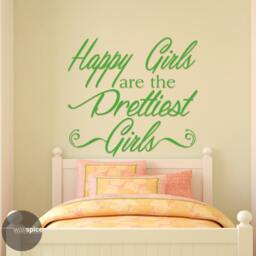 Happy Girls Are The Prettiest Vinyl Wall Decal Sticker - thumbnail 1