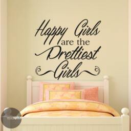 Happy Girls Are The Prettiest Vinyl Wall Decal Sticker - thumbnail 2
