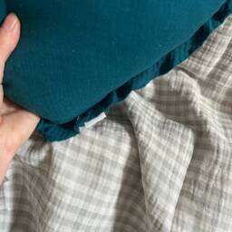 Turquoise Muslin Heart Pillow Kids Room Decor - thumbnail 3