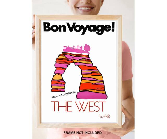 Reprint Of A Vintage Travel Poster - Bon Voyage To The West - image 1