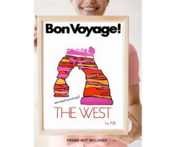 Reprint Of A Vintage Travel Poster - Bon Voyage To The West - thumbnail 1