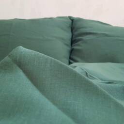 Emerald Linen Sheet - Green Linen Sheet Natural Bedding Organic Linen Sheets Full Size King Queen - thumbnail 3
