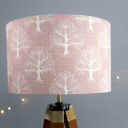 Pink Lampshade Trees Natural Blush Rose 20cm 25cm 30cm 35cm 40cm Drum Lamp Shade Shade, Handmade Home Decor Ceiling Tree Of Life - thumbnail 3