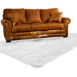 Plush Faux Sheepskin Rug - Shaggy Icelandic Style, Handmade in Usa - thumbnail 4