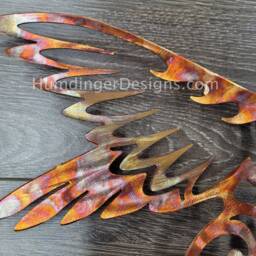 Copper Hummingbird Metal Wall Art Patina Finish, 17x13 - thumbnail 3