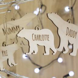 Personalised Animal Christmas Bauble - Polar Bear Christmas Decorations Tree Gifts - thumbnail 3
