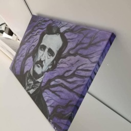 Edgar Allan Poe Archival Print Of Original Painted Screen - thumbnail 3