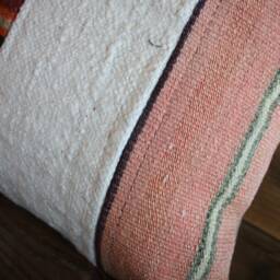 Vintage Kilim Pillow Cover - 16 Inch - Handwoven Wool Boho Cushion - thumbnail 3