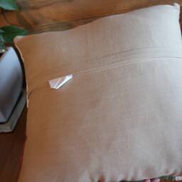 Vintage Kilim Pillow Cover - 16 Inch - Handwoven Wool Boho Cushion - thumbnail 4