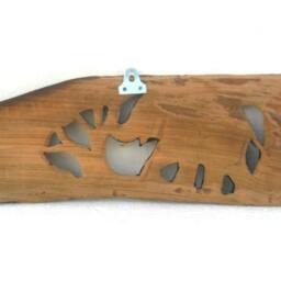 "Teak Wood Hand Carving Elephant With Tree Art Home Decor Wall Hanging Natural Wooden Carved/Gift 21"" X 7" - thumbnail 4