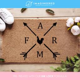 Farm Door Mat - Farmhouse Doormat Housewarming Gifts Farm Welcome Adventure Gift Chicken - thumbnail 1