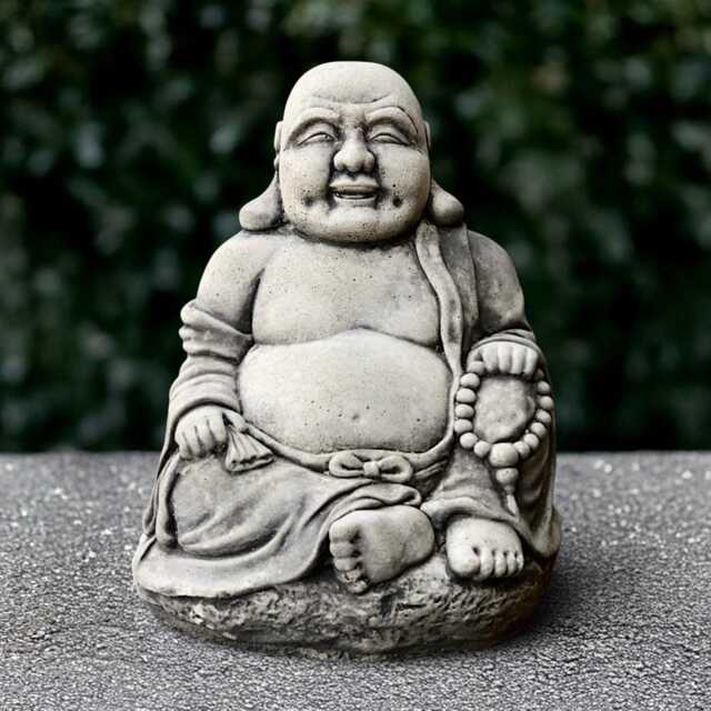 Large Buddha Figurine Concrete Sitting Statue Relaxing Sculpture Outdoor Ornament Front Door Decoration Lover Gift - image 1