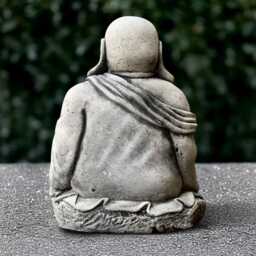 Large Buddha Figurine Concrete Sitting Statue Relaxing Sculpture Outdoor Ornament Front Door Decoration Lover Gift - thumbnail 4