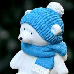 Stone Teddy Bear Statue Concrete Sculpture Outdoor Animal Decoration Handmade Art Front Door Ornament Garden & Home Figurine - thumbnail 4