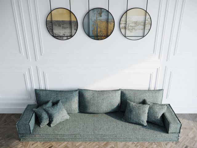 Custom Floor Cushion Sofa Cover - Washable Slipcover, Modular Seating - image 1