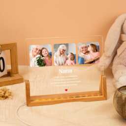 Personalized Nana Photo Night Light For Mom Birthday Gifts For Mimi Mother's Day Gift Keepsake Plaque - thumbnail 4