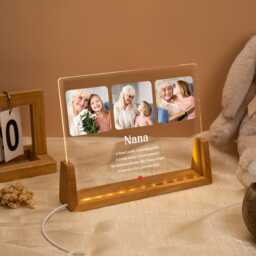 Personalized Nana Photo Night Light For Mom Birthday Gifts For Mimi Mother's Day Gift Keepsake Plaque - thumbnail 2