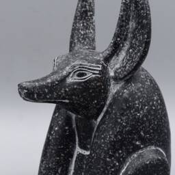 Unique Egyptian God Anubis Head - 4 Style Granite, Marble Stone Made in Egypt - thumbnail 2