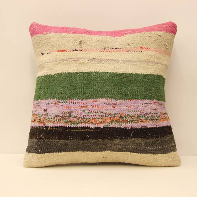 Kilim Pillow, Sofa Pillow Boho Pillow, Handwoven Pillow, 18x18 - 45x45 cm Minimalist Decorative Pillow, Cushion Cover Throw Pillow 4Kbf-437 - image 1