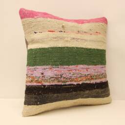 Kilim Pillow, Sofa Pillow Boho Pillow, Handwoven Pillow, 18x18 - 45x45 cm Minimalist Decorative Pillow, Cushion Cover Throw Pillow 4Kbf-437 - thumbnail 2