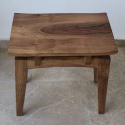 Handmade Walnut Bench Wooden Stool Rustic - thumbnail 4